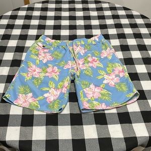 Polo Ralph Lauren Floral Swim Shorts Men's Size Medium Blue Pink Green Tropical